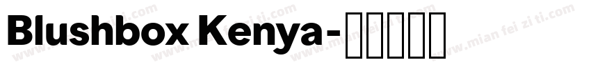 Blushbox Kenya字体转换